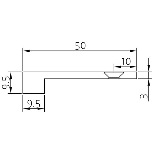 Simonswerk 8079 Edge Pull - Cube Edge Design - 50mm