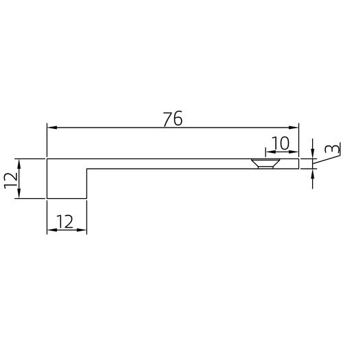 Simonswerk 8088 Edge Pull - Cube Edge Design - 76mm