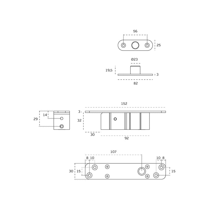 JNF IN.05.213.HO double action 100kgs CAM hydraulic timber door offset pivot set - itfitz