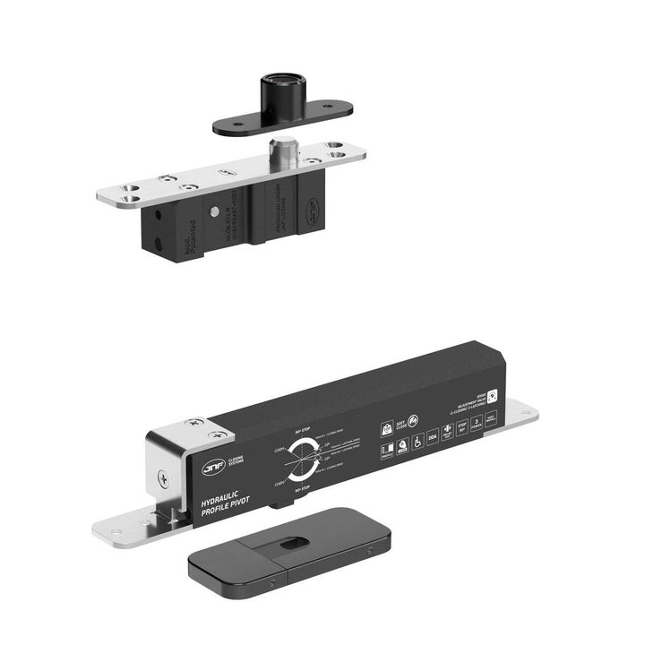 JNF IN.05.204.HO Plus Double action 100kgs hydraulic timber door pivot set - Hold Open JNF