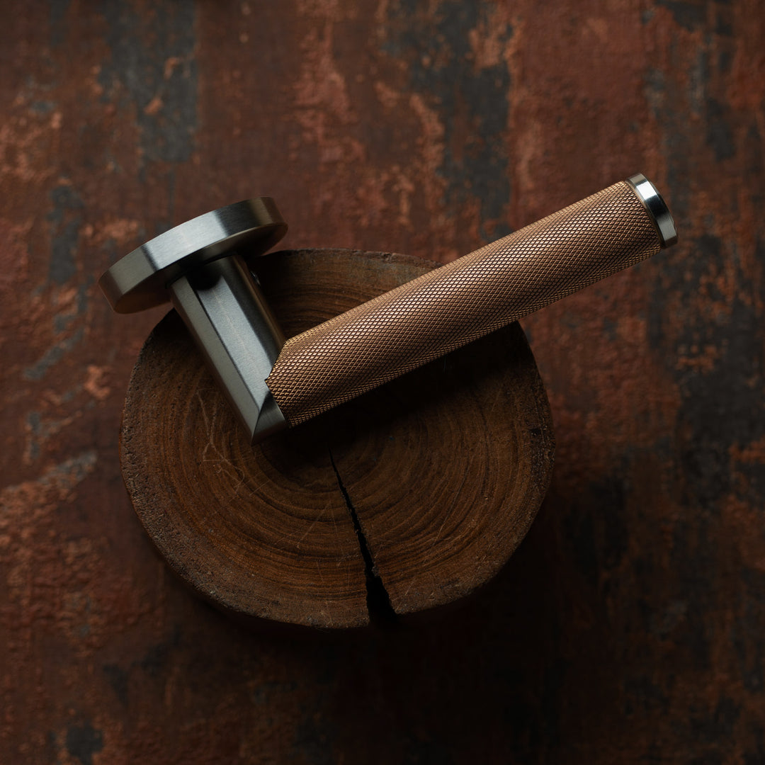 JNF Link Brass Diamond Cut Lever Handle Set