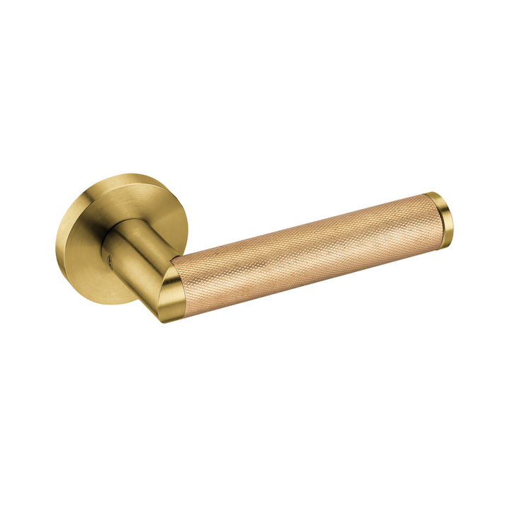 JNF Link Brass Diamond Cut Lever Handle Set