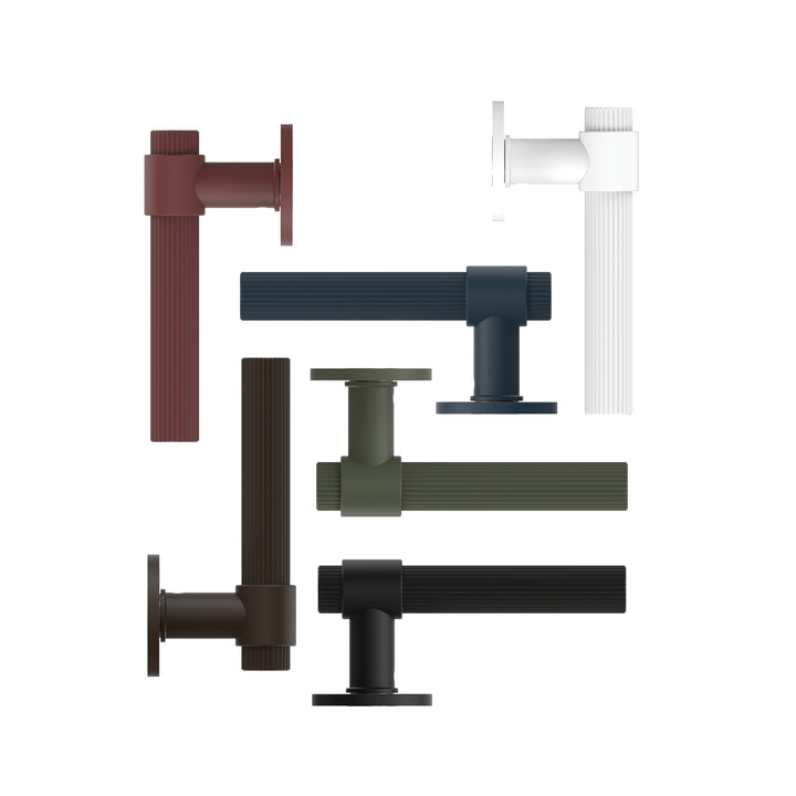 JNF Natur Linea Reeded Colours 20mm Lever Handle Set