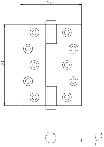 Simonswerk Tritech 1750 Single Concealed Bearing Hinge 100 x 75mm