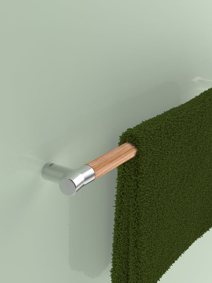 JNF Wood Nature Series Aged Oak Towel Rails