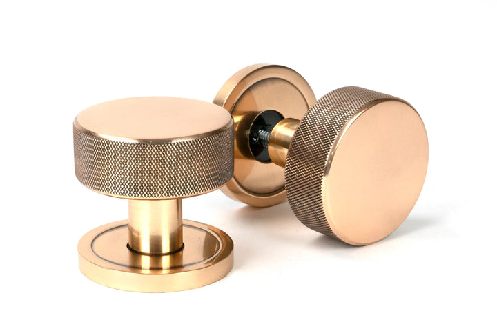 From the Anvil Brompton Mortice/Rim Knob Set with Plain Rose - itfitz