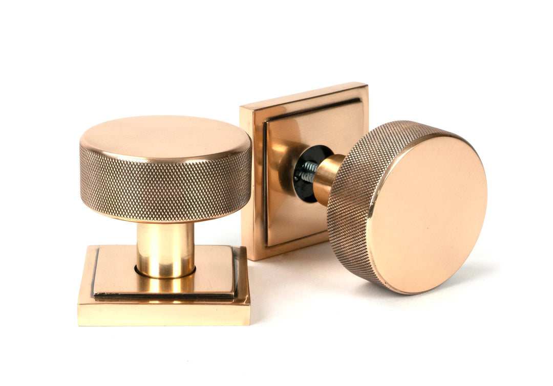 From the Anvil Brompton Mortice/Rim Knob Set with Square Rose - itfitz