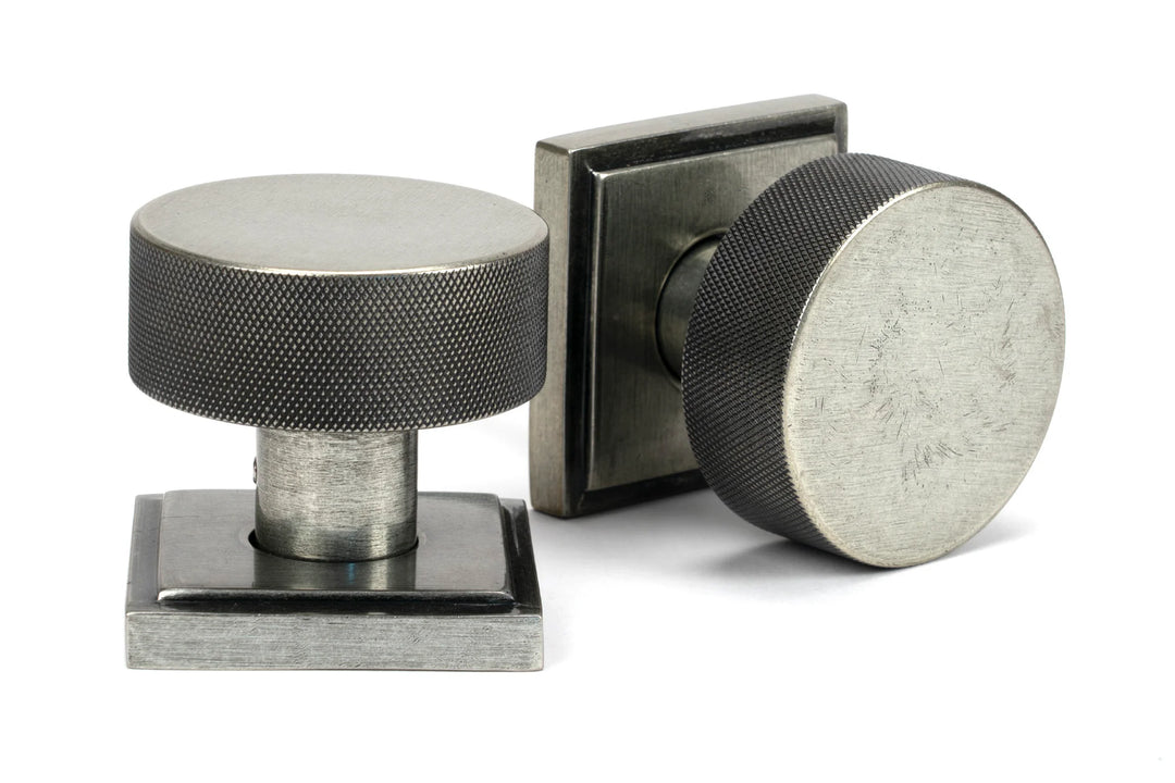 From the Anvil Brompton Mortice/Rim Knob Set with Square Rose - itfitz