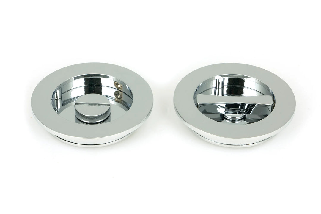 From the Anvil Plain Round Flush Pull Privacy Set - 75mm