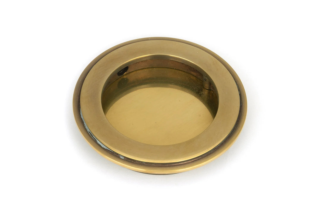 From the Anvil Art Deco Round Flush Pull - 75mm - itfitz