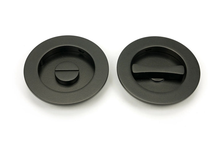 From the Anvil Plain Round Flush Pull Privacy Set - 75mm