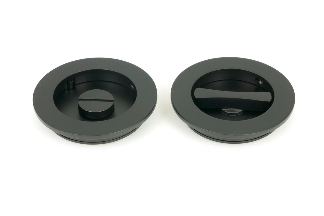 From the Anvil Plain Round Flush Pull Privacy Set - 75mm