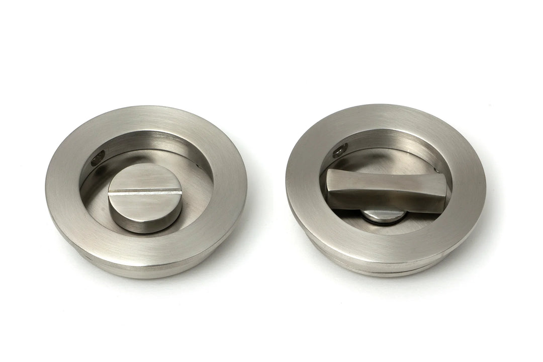 From the Anvil Plain Round Flush Pull Privacy Set - 60mm