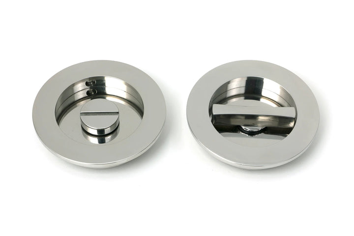From the Anvil Plain Round Flush Pull Privacy Set - 75mm