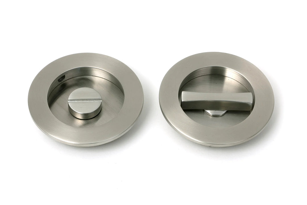 From the Anvil Plain Round Flush Pull Privacy Set - 75mm