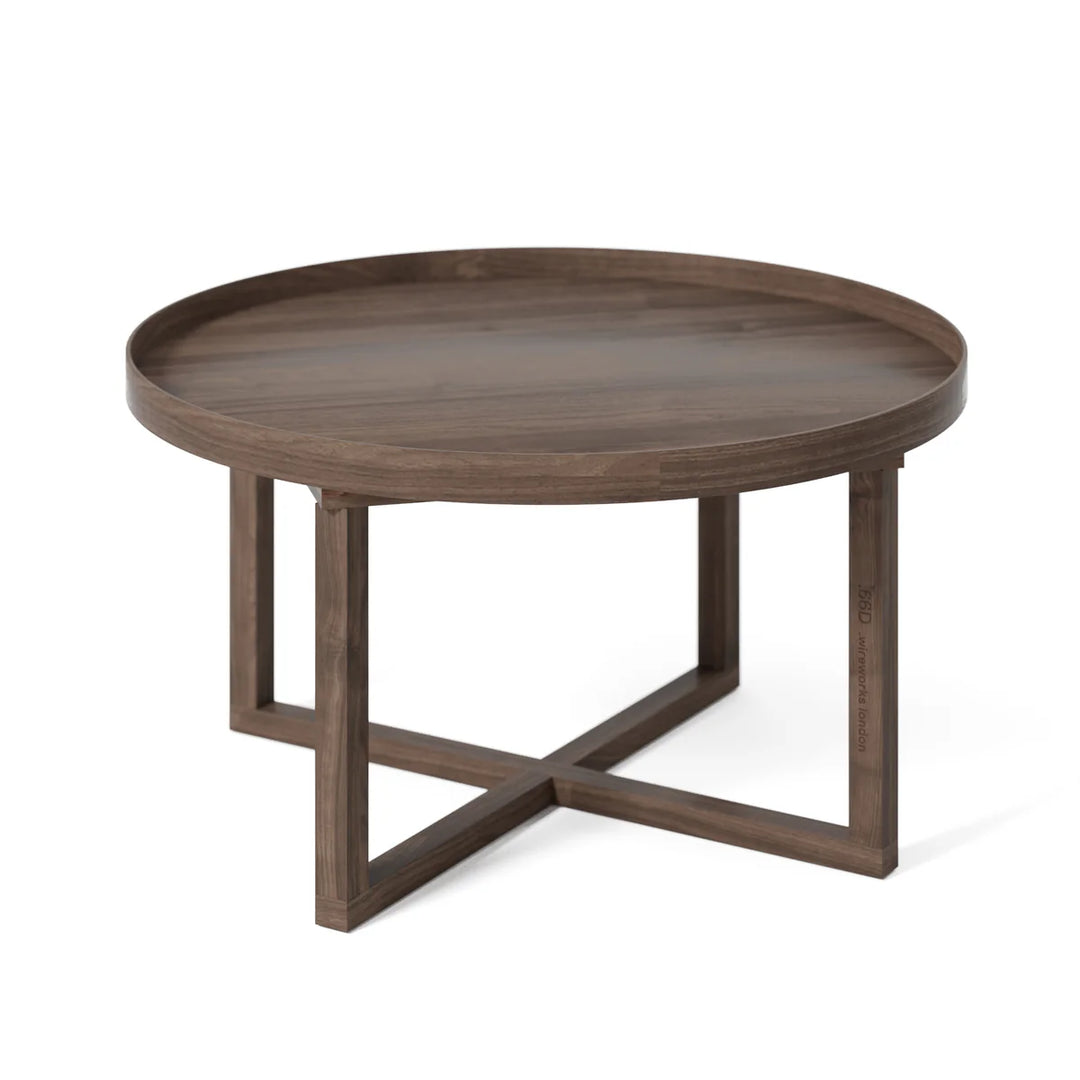 WIREWORKS Round Walnut Coffee Table 66D