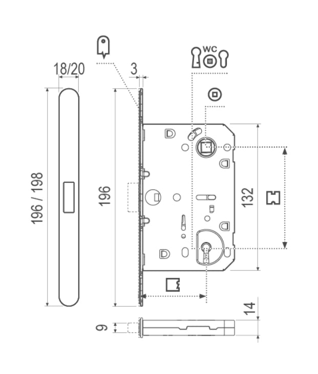 AGB Revolution XT Magnetic Europrofile Sashlock - 60mm - itfitz