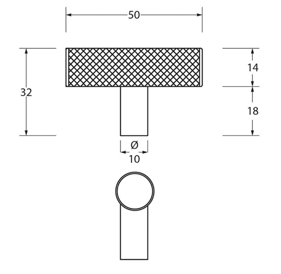 From the Anvil Brompton T Bar Cabinet Handle - itfitz