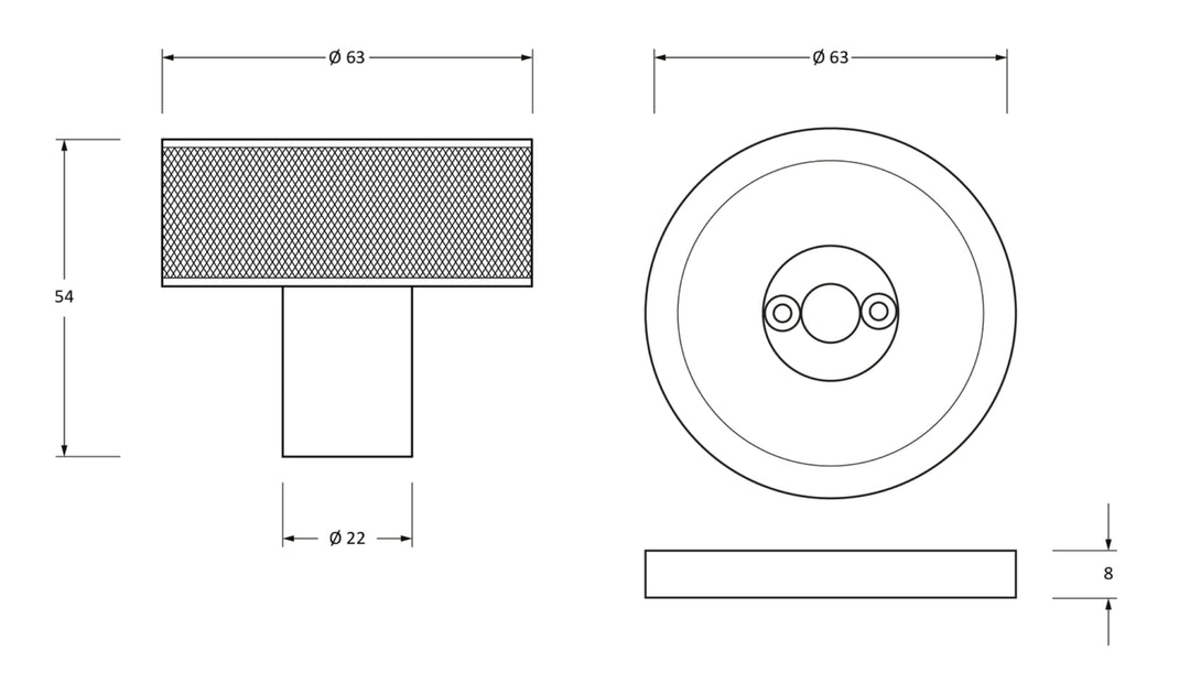 From the Anvil Brompton Mortice/Rim Knob Set with Plain Rose - itfitz