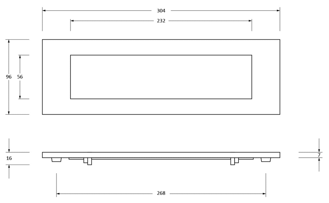 From the Anvil Cast Letter Slot Plate - Large
