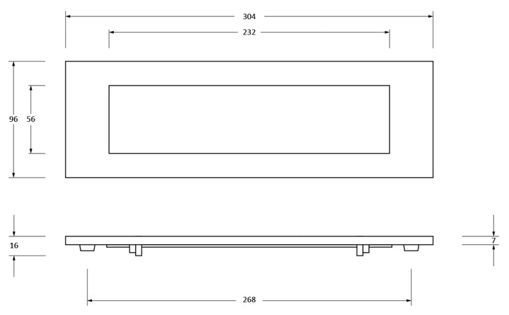 From the Anvil Cast Letter Slot Plate - Large