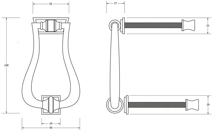 From the Anvil Slimline Art Deco Door Knocker