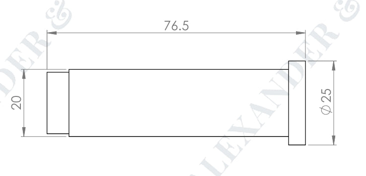 Alexander and Wilks AW601 Plain Projection Door Stop