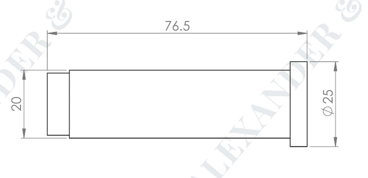 Alexander and Wilks AW601 Plain Projection Door Stop