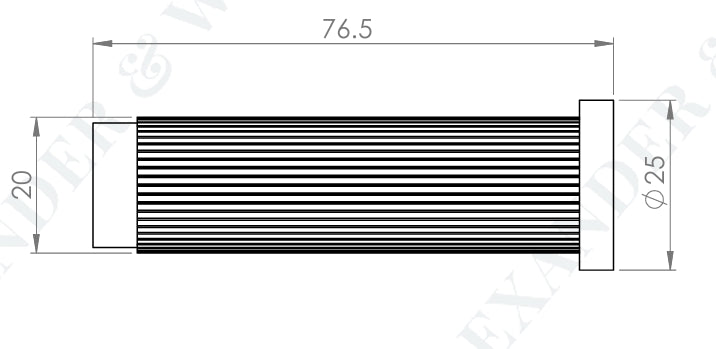 Alexander and Wilks AW602 Reeded Projection Door Stop