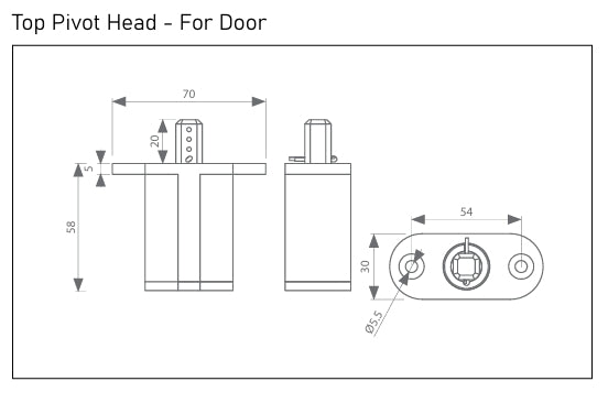 Argenta Pivotica 100KG Top Pivot Head for Door Picture