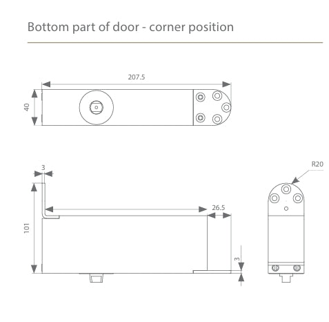 Argenta Pivotica Pro 150 Bottom Part Corner Picture
