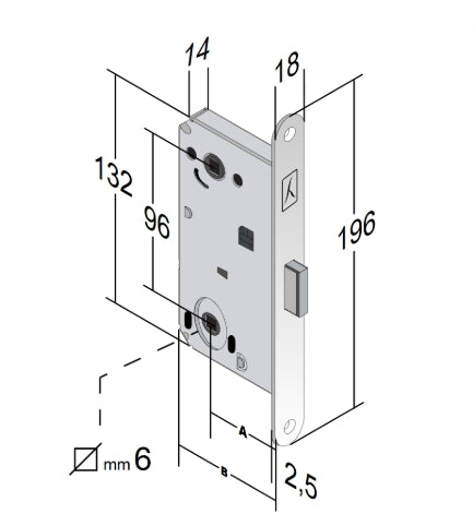 Bonatti Forty NG Magnetic Latch/Bathroom Lock - 60mm - itfitz