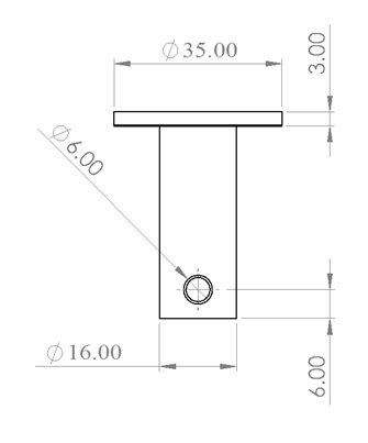 Baltic Grade 316 Stainless Steel 14mm Coat Pin Hook