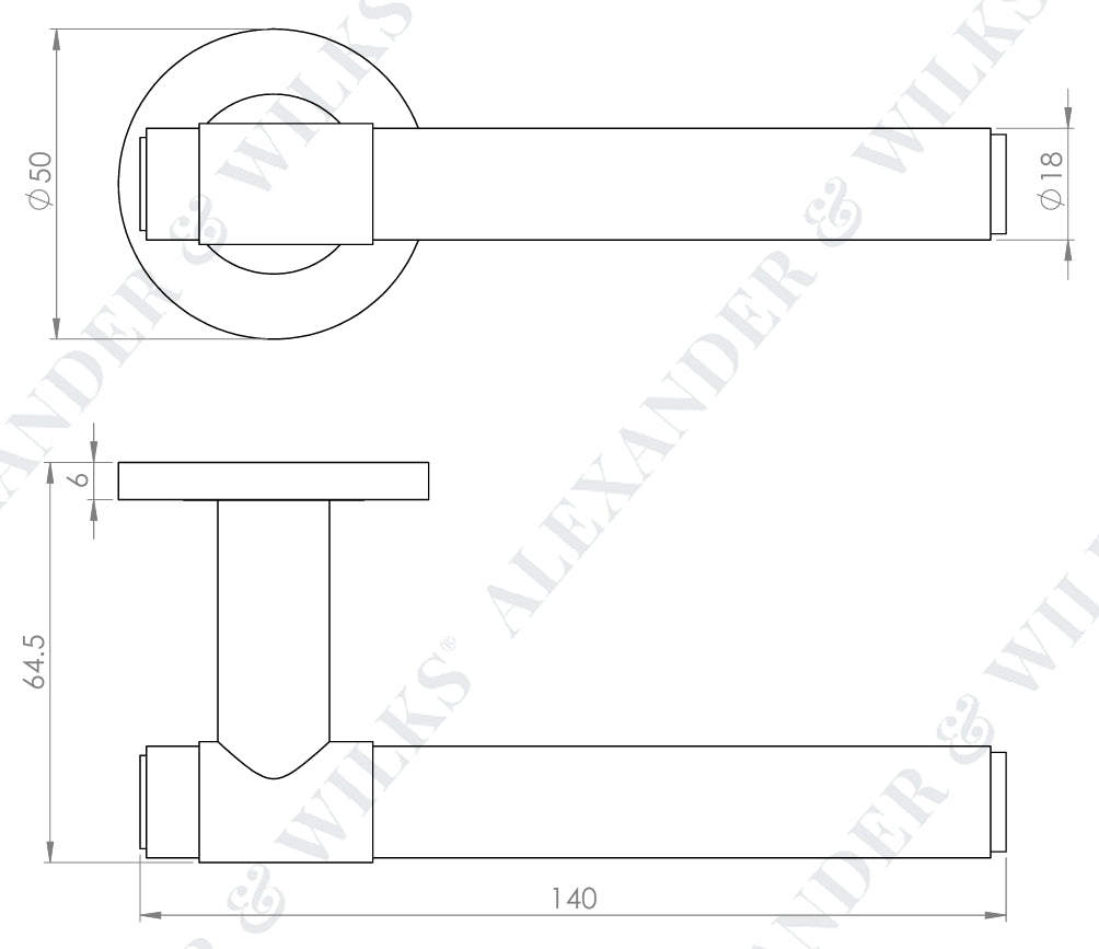 Alexander and Wilks AW242 Kingston Reeded Lever Handle - itfitz