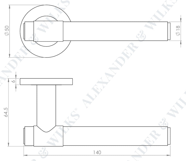 Alexander and Wilks AW242 Kingston Reeded Lever Handle - itfitz