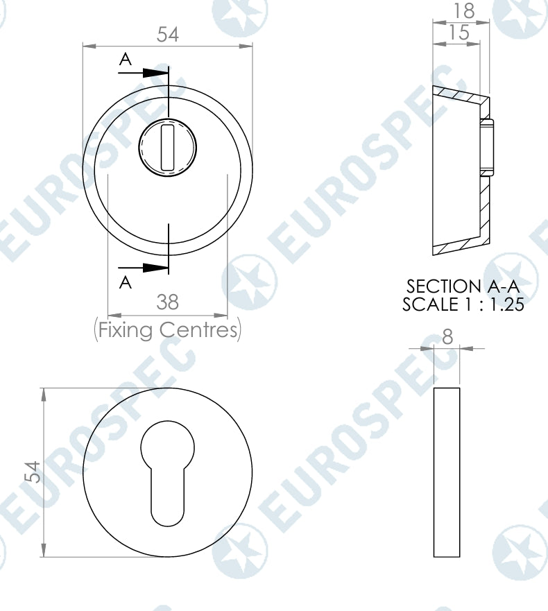 Carlisle Brass 2 Star AEB1750 Security Escutcheon Set