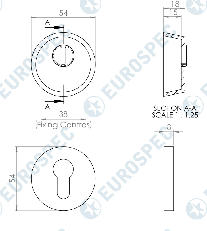 Carlisle Brass 2 Star AEB1750 Security Escutcheon Set