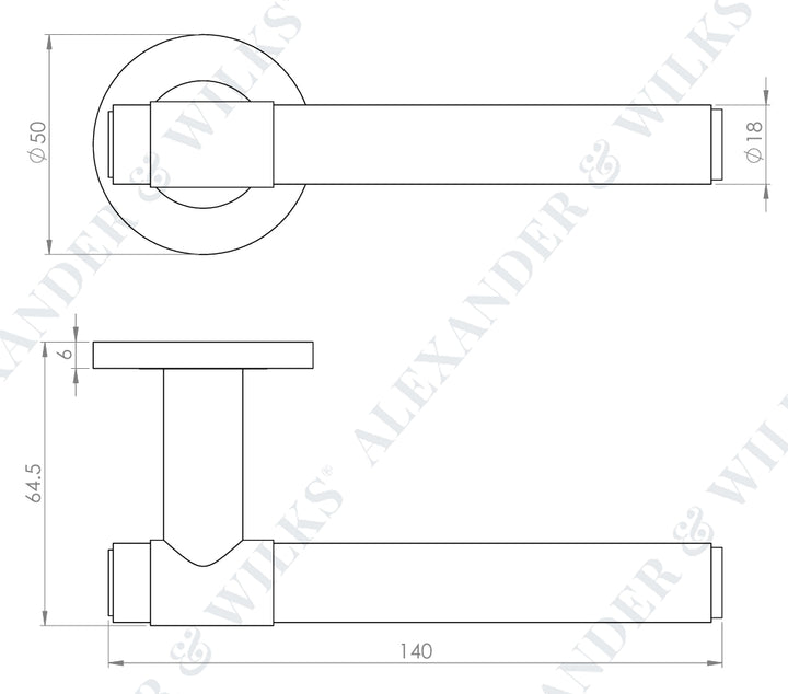 Alexander and Wilks AW241 Kingston Plain Lever Handle - itfitz