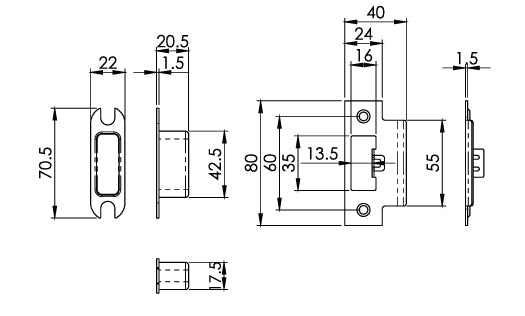 Carlisle Brass Eurospec DIN DLX Square Nightlatch - 60mm