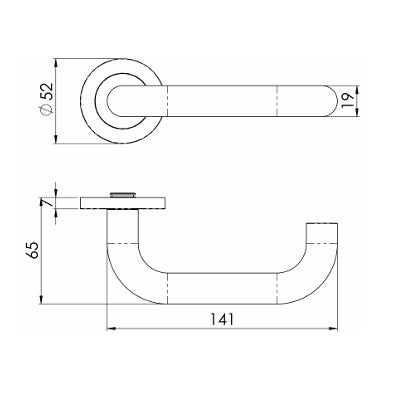 Carlisle Brass SWL Nera 19mm Safety Lever Handle Set