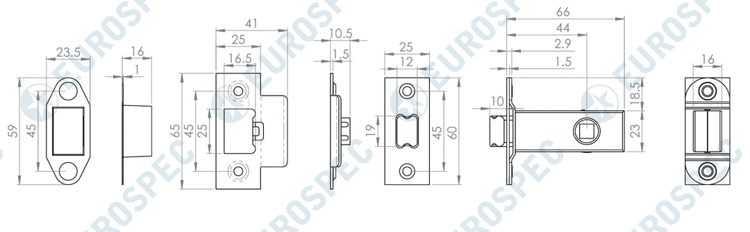 Carlisle Brass Strong Sprung Tubular Latch