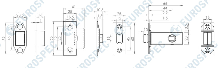 Carlisle Brass Strong Sprung Tubular Latch