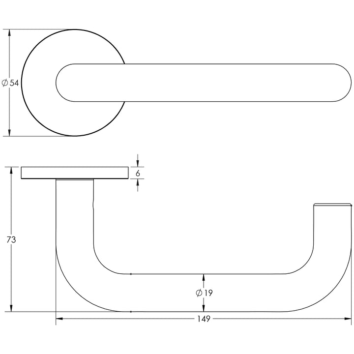 Frelan Cres CR-106 Lever Handle on Round Rose Set - itfitz