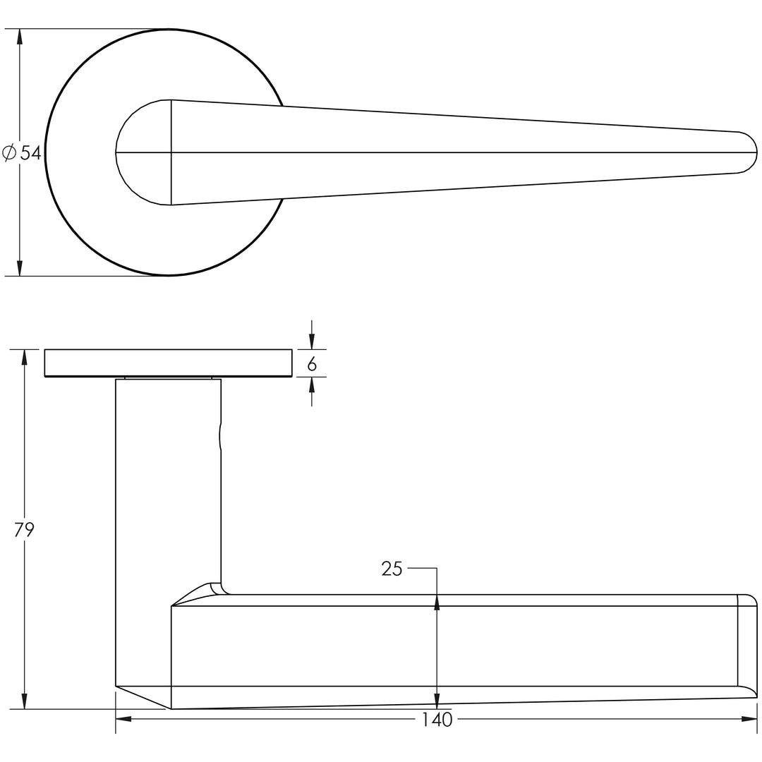 Frelan Cres CR-107 Lever Handle on Round Rose Set - itfitz