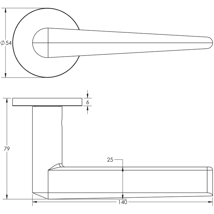 Frelan Cres CR-107 Lever Handle on Round Rose Set - itfitz