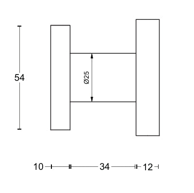 Basics BSQ60V Fixed Offset Front Door Knob - itfitz