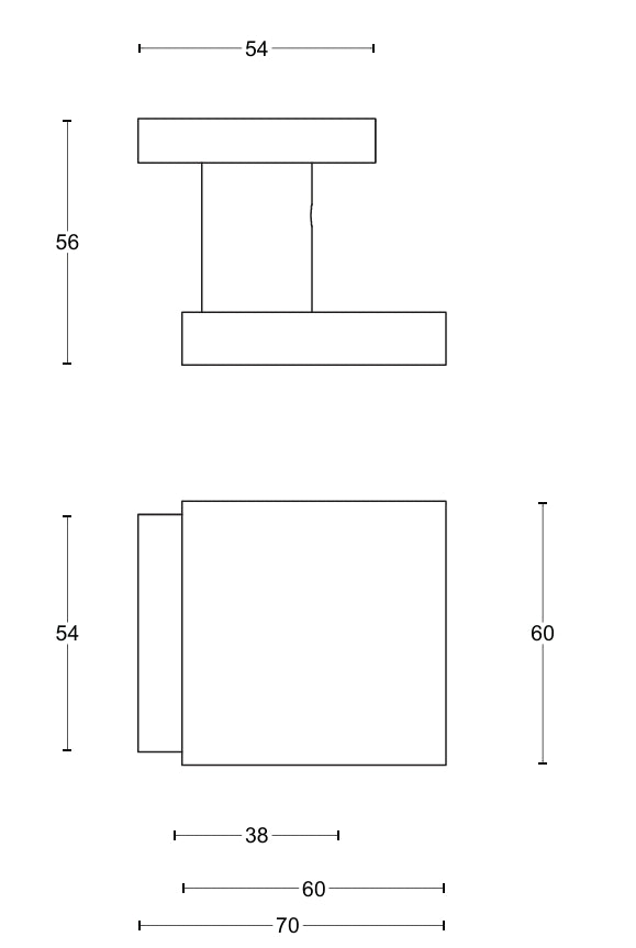 Basics BSQ60V Fixed Offset Front Door Knob - itfitz