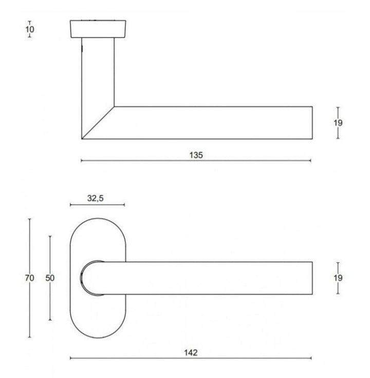 Basics LB2-19B32 Lever Handle Set
