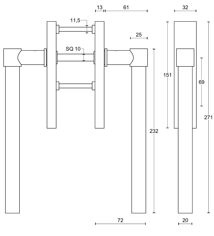 Piet Boon PB230PA sliding door handles - itfitz