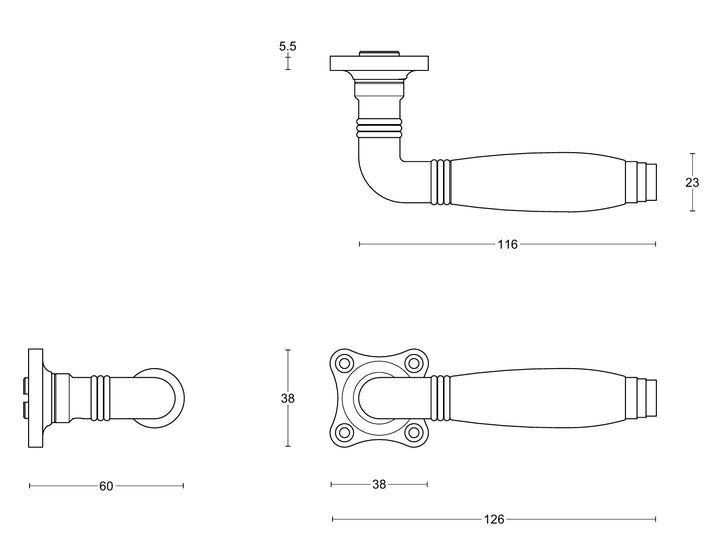 Timeless 1934GRK Sprung Lever Handle Set - itfitz